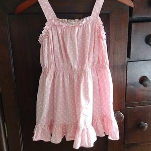 Matilda Jane top pink white polka dots size 12